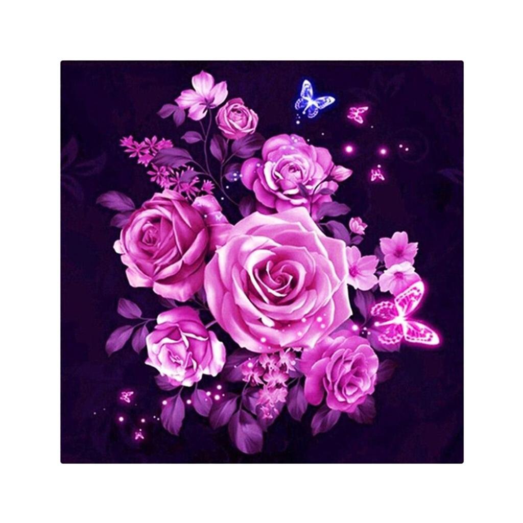 Rose Rhinestone Picture of Crystal Embroidery x30cm