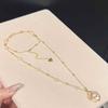 Camellia Starry Sky AAAA Grade Potato Shape Freshwater Pearl Necklace with Gold Plated Brass Chain 4-9mm 70+8CM Long