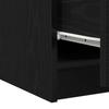 Bathroom Cabinet with Door Black Oak Effect 78 x 37 x 59 cm