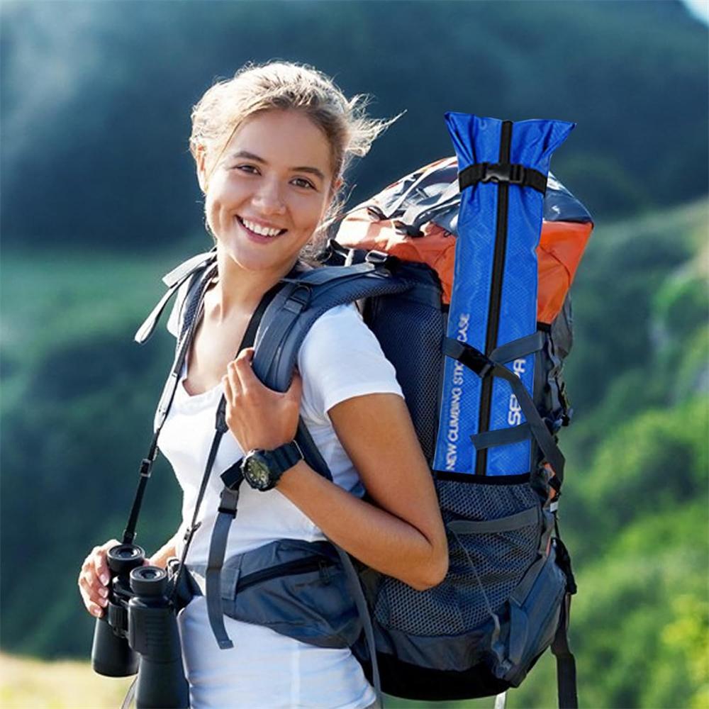 Tragbare Trekkingstock-Tragetasche Aufbewahrungstasche Beutel mit Reißverschluss für Wanderstöcke Wanderstöcke Reiseetui(ohne Stick)
