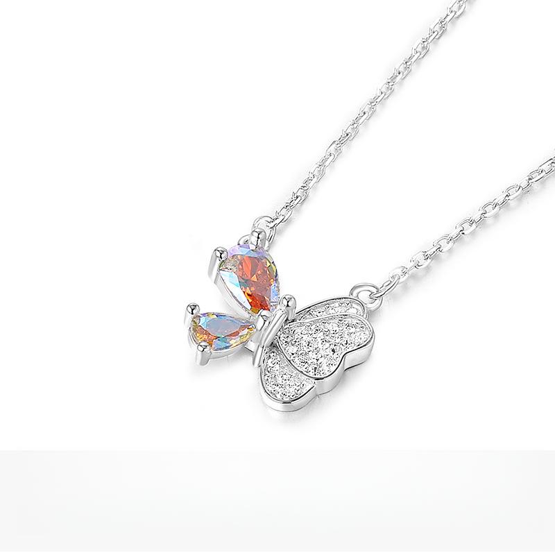 Luxury Style Butterfly Necklace Women's Small Group Design Sense High Level Collar Chain Girlfriend Qixi Gift