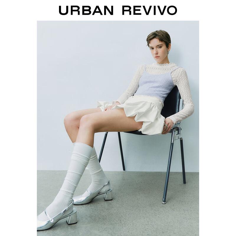 Damen Schleife Lochstrick Cropped Camisole