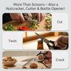 Kitchen Shears Multi-Purpose Heavy Duty Chicken Bones Shears Sharp Meat Scissors Bat-Shaped Stainless Steel Kitchen Scissors
