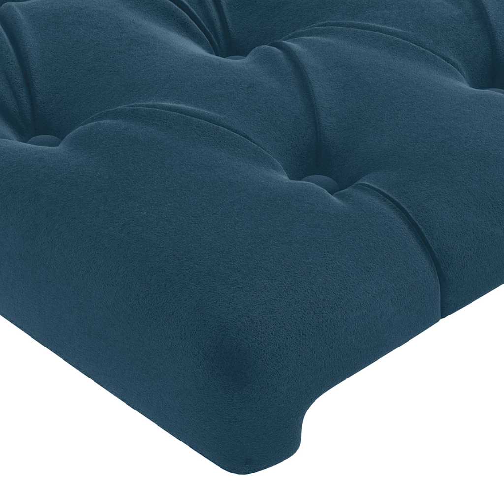 vidaXL Kopfteil Dunkelblau 200 x 7 x 118/128 cm Samt