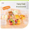 WS Disposable 650ml 2-Compartment Rectangular Food Containers with Lids