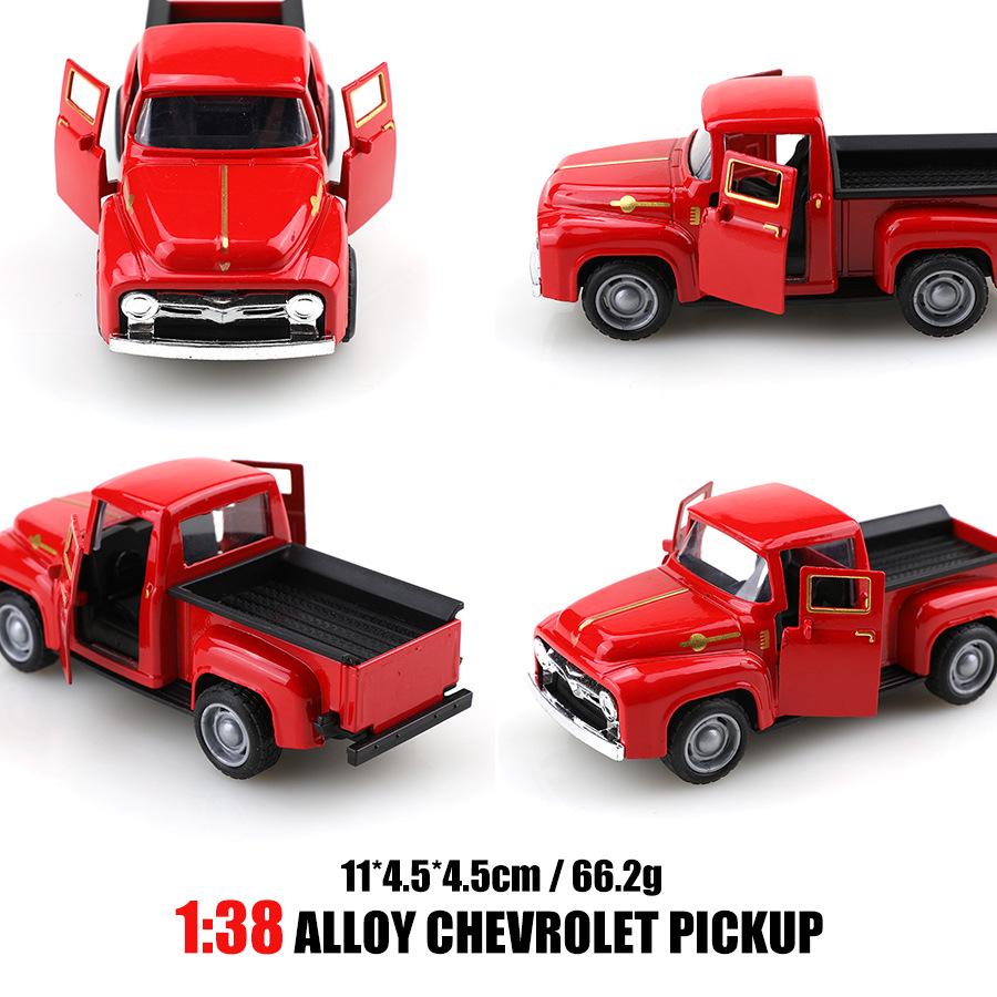Vintage Red Retro Alloy Pickup Truck Model Toy by Miyanishi Tatsuya