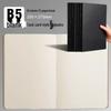 100-Page A5/B5 Black Cowhide Notebook for College Students