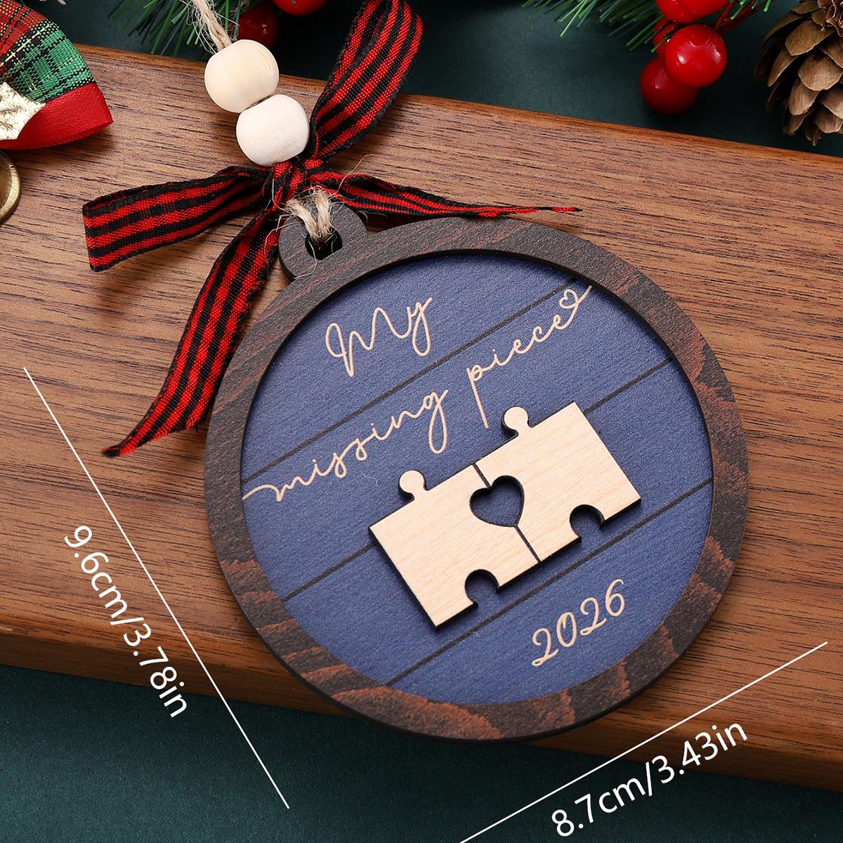 

1pc Retro Christmas Pendant Ornament Wooden Creative Blue Art Drop Decoration for Entryways Windows Wall Home Party Decor