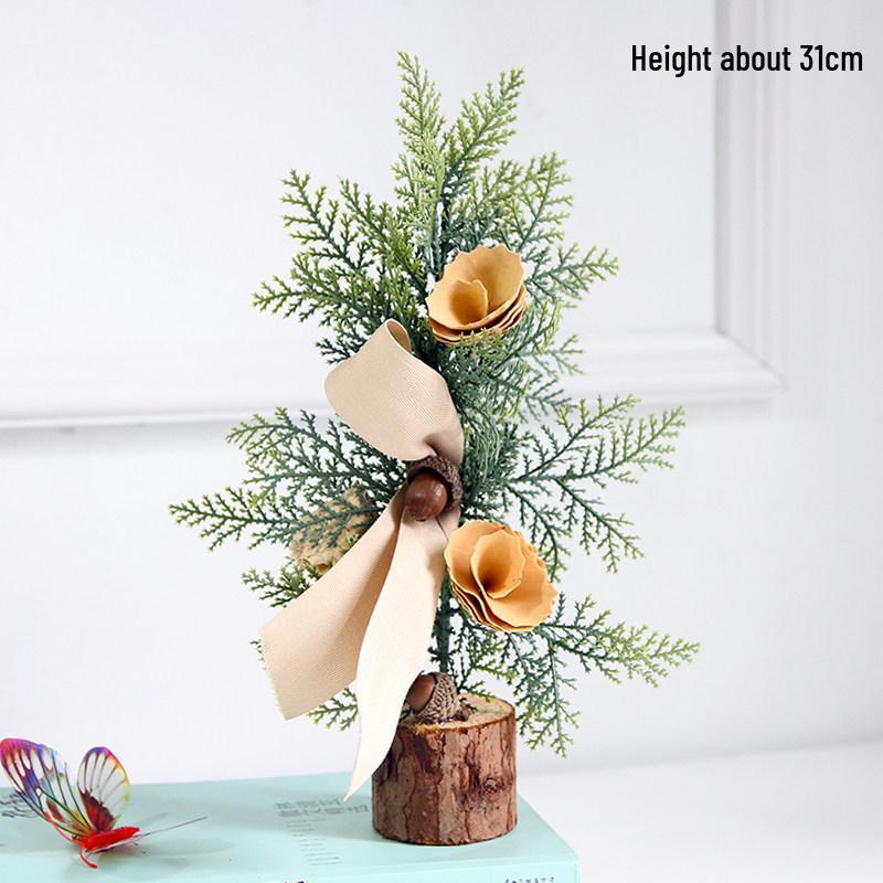 25CM Cross-Border Christmas Mini Tree Ornaments for Windows & Tables