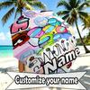 Custom Name Personalized Among Us Print Umbrella, Auto Open Close, 8‑Rib Sturdy Frame, Commute Camping Hiking Use, Birthday Gift