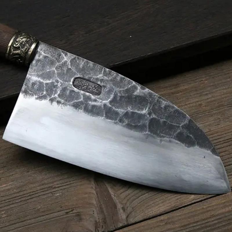 7.7 Inch Chopper Knife 8Cr18Mov Steel Blade Ebony / Wenge Handle Slicing Cleaver Handmade Kitchen Knife Meat And Poultry Tools