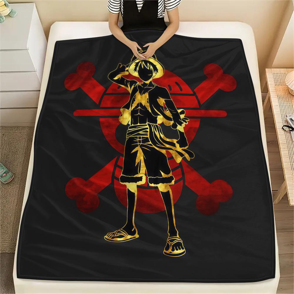 1pz Una Pezzo Monkey D Luffy Coperta in Flanella Fantasia Adatta a Tutte le Stagioni per Arredamento Casa Calore e Comfort Regali Regalo Festivo