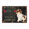 A House Is Not A Home Without A Dog Plaque, Vintage Metal Tin Signs, Bar, Cafe, Home Decor, Springer Spaniel, Wall Art Poster
