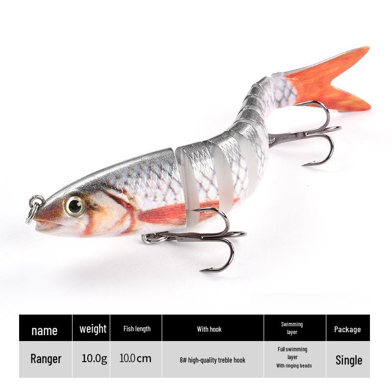 9-Section Bionic Loach Soft Bait Set: Long Cast, Slow Sinking, 10cm/10g, Realistic Fishing Lure