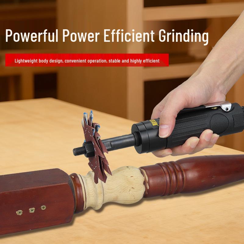 Gaobao Pneumatic Octagonal Sander Grinder: Air-Powered Eight-Petal Wood Polisher.