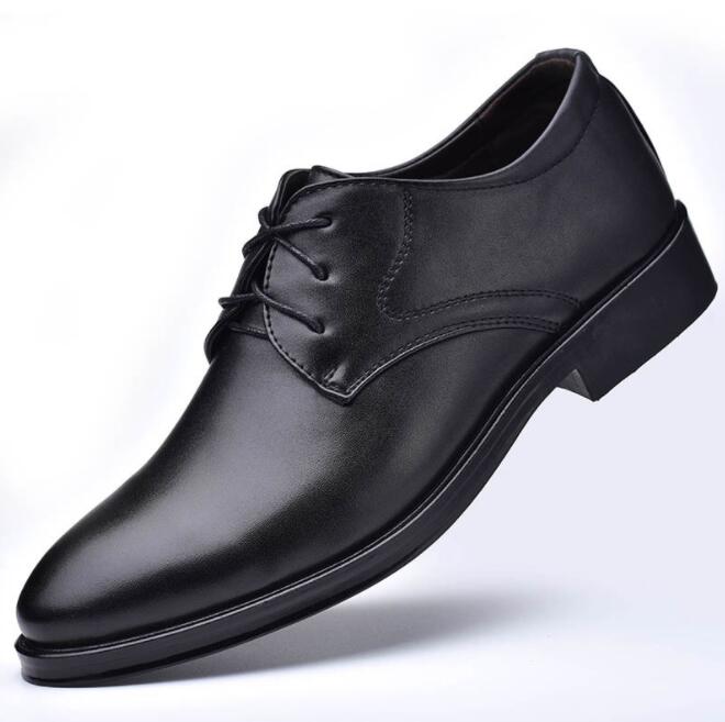 Leather Shoes Men  Business Oxford  Breathable Patent Leather Formal Shoes Plus Size Man Office Wedding Flats Male Black