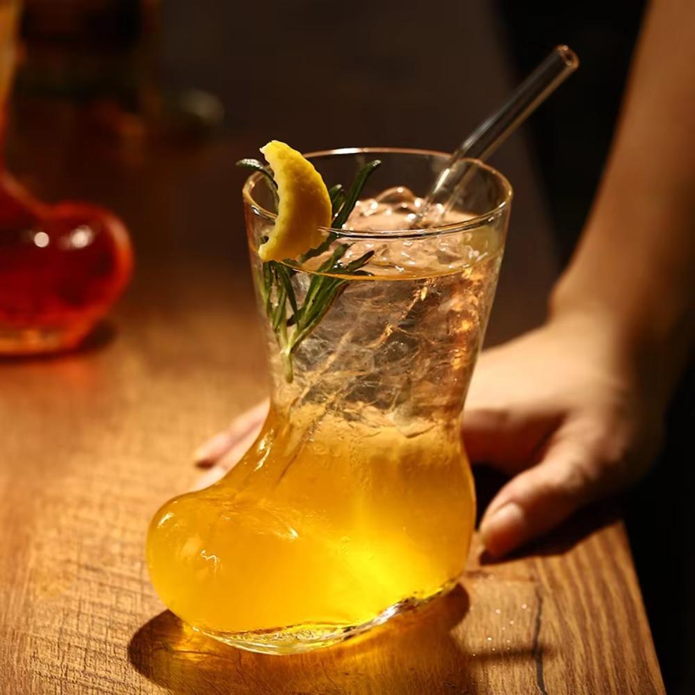 380ml Shoes Mugs Transparent Cocktail Cup Personalized Wine Glasses  Gift