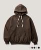 Work Basic Fleece-Lined Hoodie Brown Kjhd4731