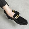 Fashion Mens Luxury Leather Chain Designer Brand Casual Office Dress Loafers Moccasins Wedding Black Male Footwear Shoes for Men 38~46