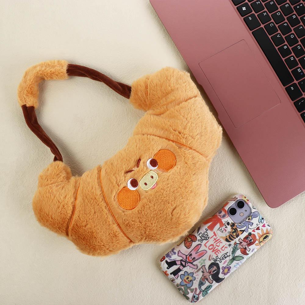 

Сумка через подмышку Сумка для круассанов Сумка для пельменей Вышитая плюшевая свинья Сумка-полумесяц Сумка через плечо Женская