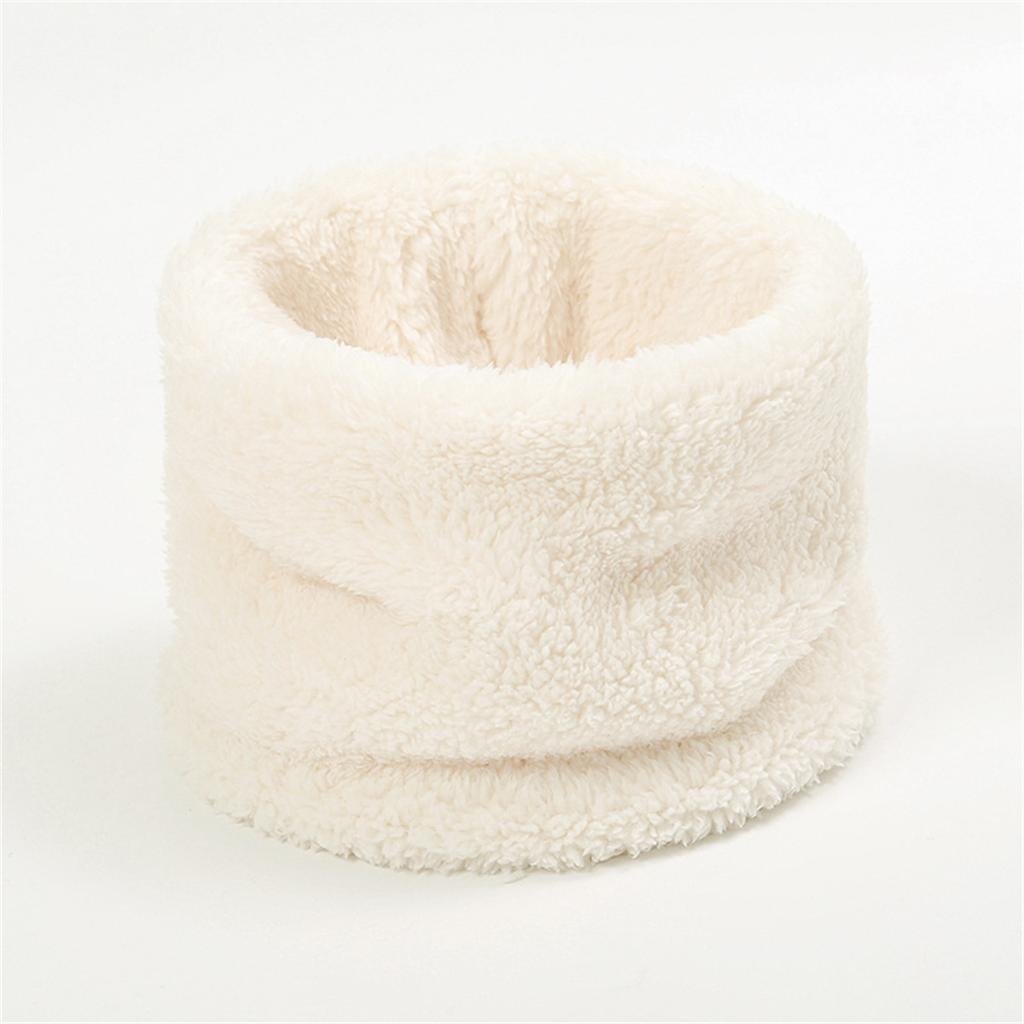 New Solid Color Fleece-lined Cold-proof Plush Neck Warmer for Men and Women, Suitable for Outdoor Cycling, Windproof, Thickened,