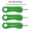 Indoor Golf Putter Practice Mat with Big Footprint - Non-Slip Home Use Mini Green