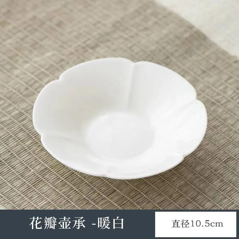 Boutique Jade Mud Powder Kneading Flower Coasters Creative Hot Pad for Coffee Cups Saucer Anti-scald Placemats Cup Holder Teaset