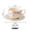 Deou Starlight Ceramic Pastoral Coffee Cup and Saucer