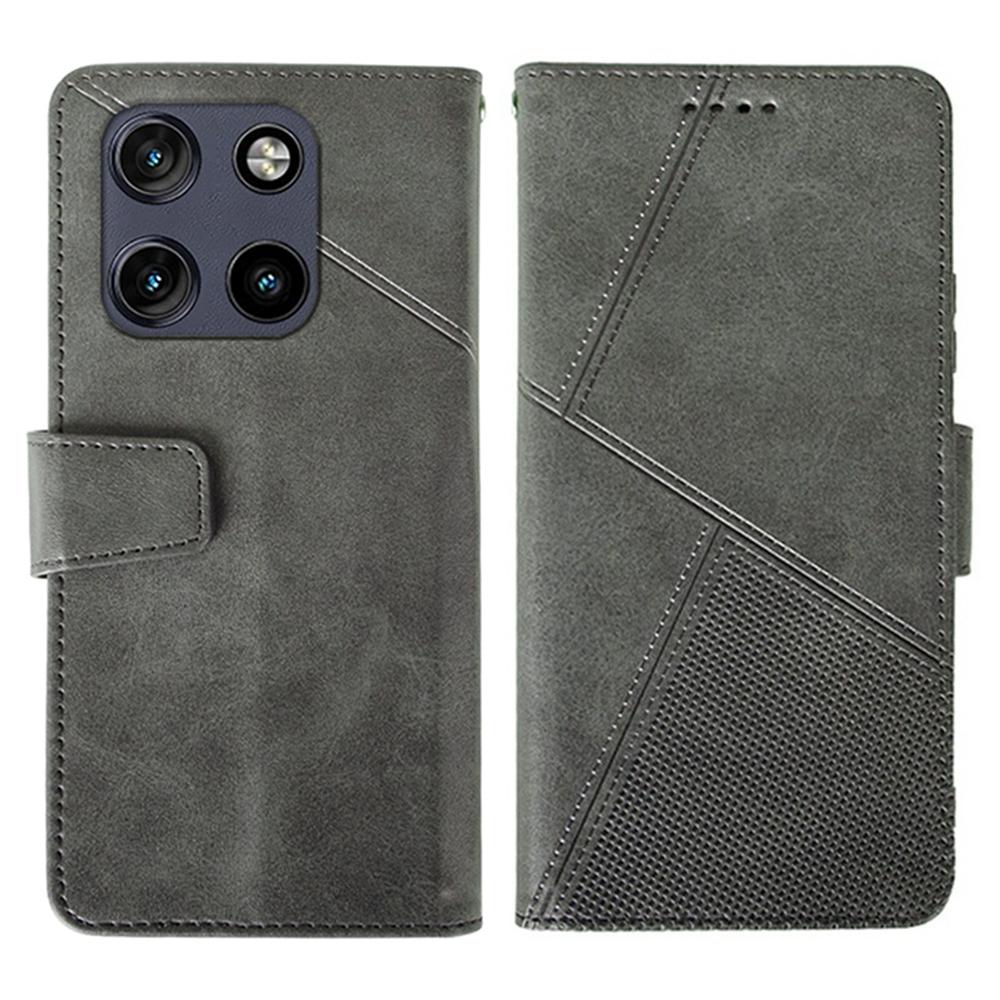 IDEWEI For Motorola Moto G Stylus 5G (2025) Case Leather Wallet Phone Cover Stand Calf Texture