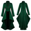 Women’s 2026 Medieval Halloween Irregular Hem Long Tailcoat Dress