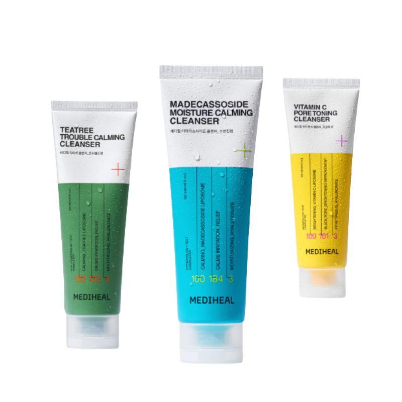 

MEDIHEAL Best Cleansing Foam Set Tea Tree Madecassoside Vita Facial Cleanser 120ml x 3 1