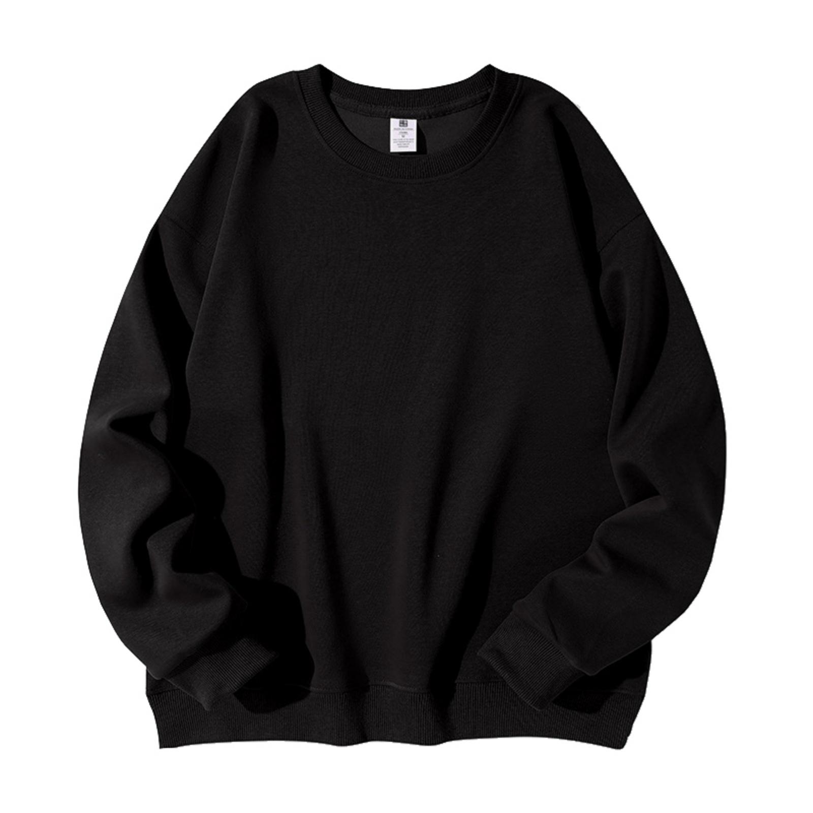 

Men s And Women s Solid-color Casual Round-neck Long-sleeved Top, Men s Fitted Thickened Cotton Sweatshirt Base Layer Top XXXL