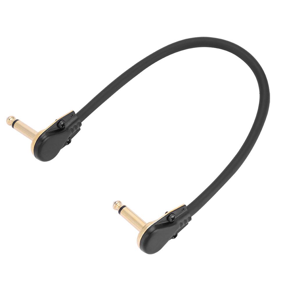 Durable 30cm Guitar Effect Pedal Board Patch Cable Cord 1 4  Flat Right Angle Plug