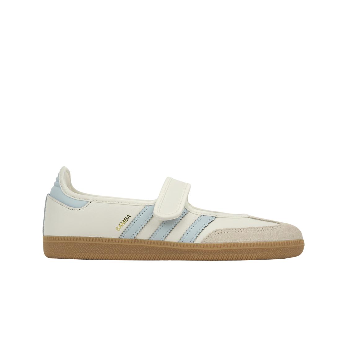 Adidas Boys White/Blue Samba Jane Halo Gum Women Sneakers Cloud- Gum-3 Jr7339 Cm