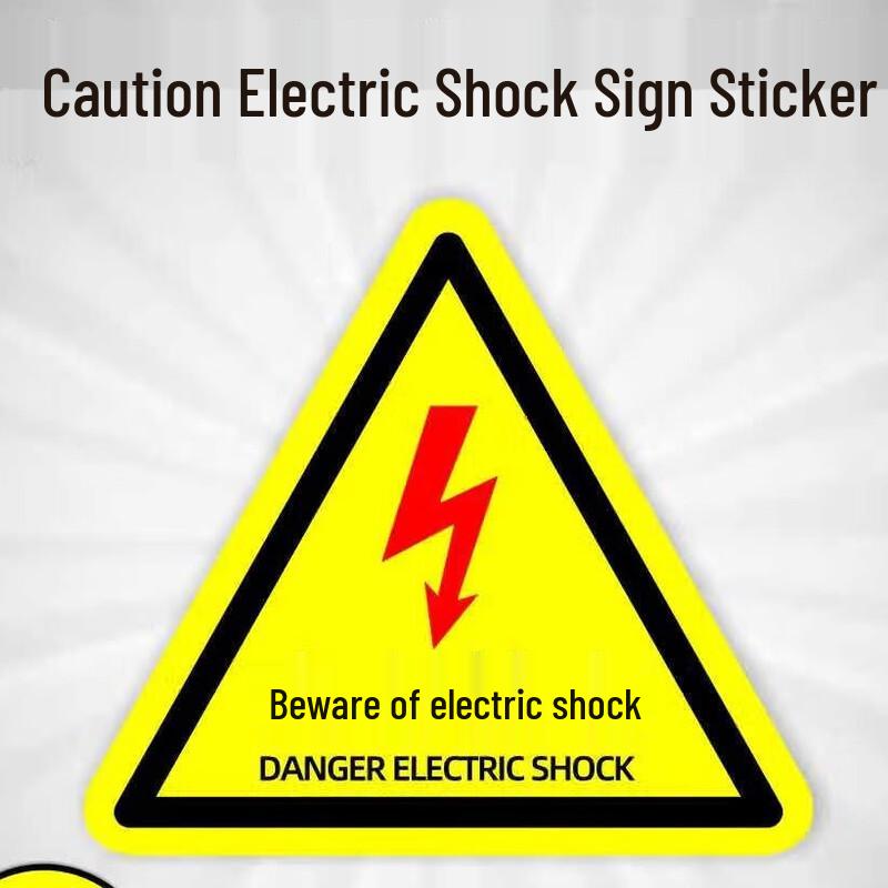 DAXTE Electrical Hazard Warning Sticker 20x20 cm