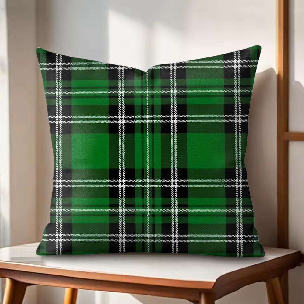 Happy St Patricks Day Cushion Cover Natural Linen Organic Fabric DoubleSided Printing Couch Pillow Covers Home Decor