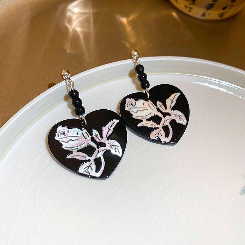 Boucles d'oreilles Guofeng Aiguille d'argent Zircon Franges Rétro Luxe Léger Haut de gamme Boucles d'oreilles Puces Niche Polyvalentes