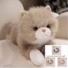 Lifelike Fuzzy Black Cat Plush Toys Realistic Fluffy Lying Cat Stuffed Animal Birthday Christmas Gifts
