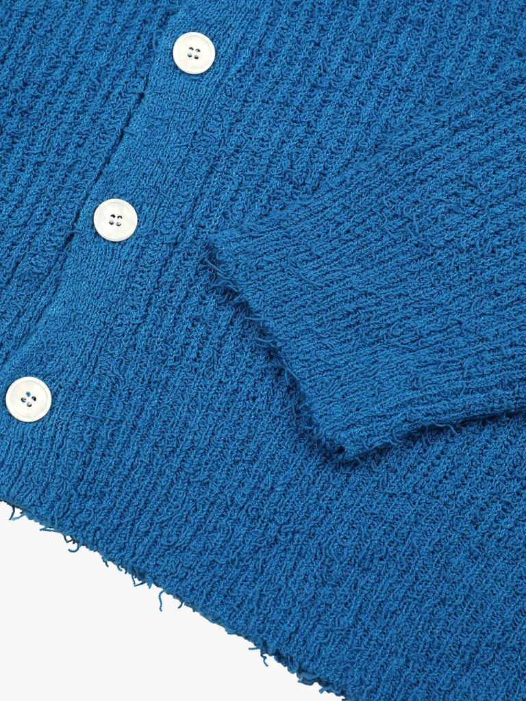 Esn Essential Boucle Knit Cardigan Blue