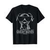 Great Dane Danish Saying Funny Dog T Shirt Vintage Washed Slightly Homme Fashion Stretched Casual Streetwear Soft Comfortable