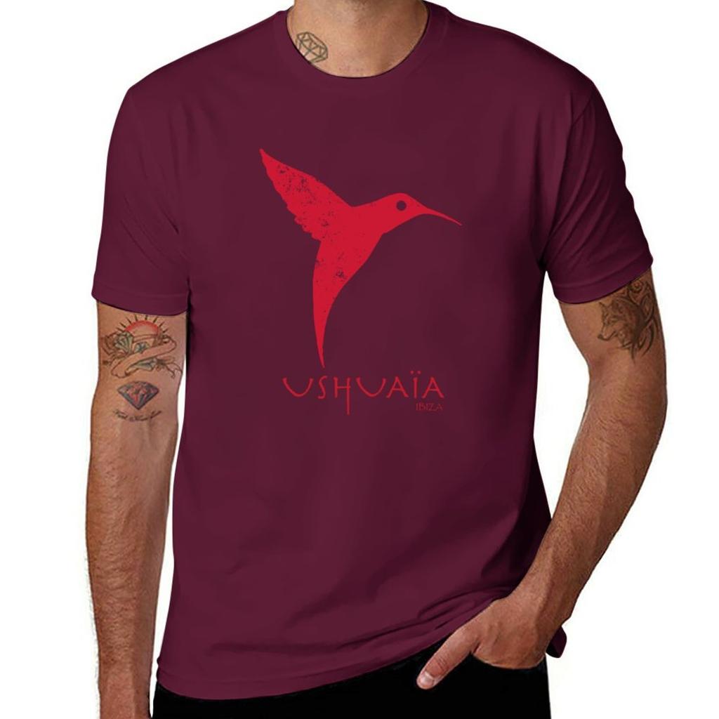 Nuova T-shirt da festa Ushuaia Ibiza maglietta ad asciugatura rapida t-shirt uomo maglietta con stampa animalier per ragazzi abbigliamento vintage T-shirt da uomo in cotone