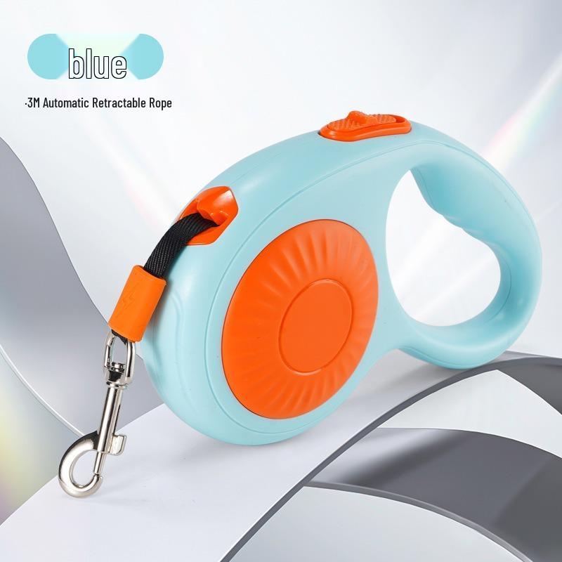 5M Retractable Anti-Pull Dog Leash with Light for Small to Medium Dogs