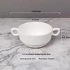 Yuyi Angel Nordic INS Pure White Ceramic Double-Handle Soup Bowl Set