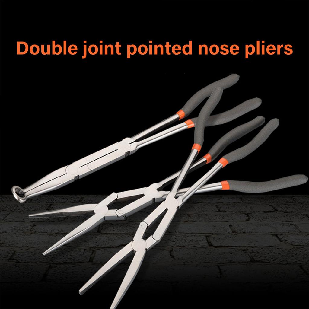 Double Joint Long Handle Plier High Carbon Steel Multifunctional Double Joint Pliers for Home Garage Outdoor Use