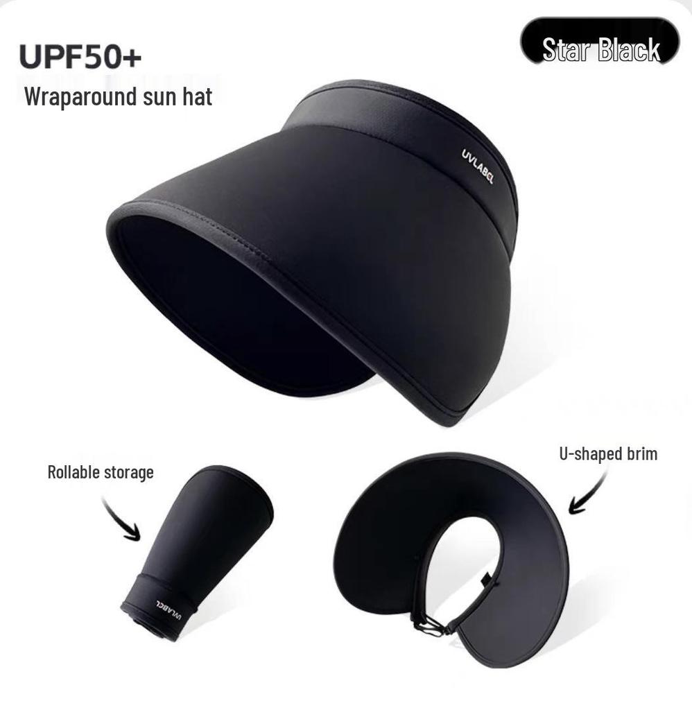 Seamless Foldable UV Protection Open-Top Sun Hat for Women