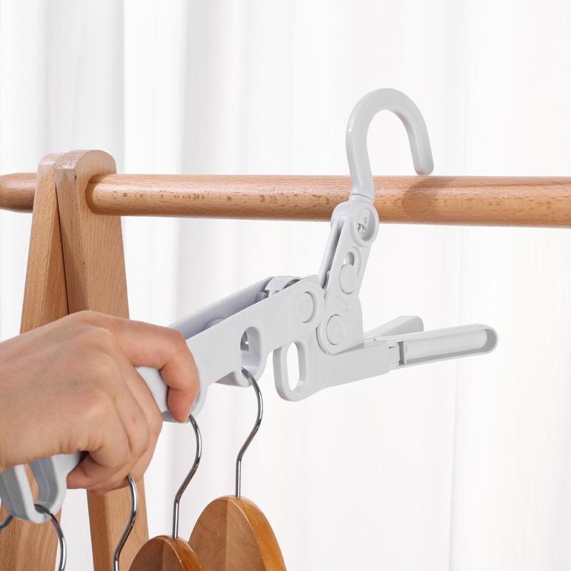 Portable Foldable Travel Hanger Clothes Quick Organizing Storage Travel Hanger with 5 Holes Suitable for Hotel Camping Travel