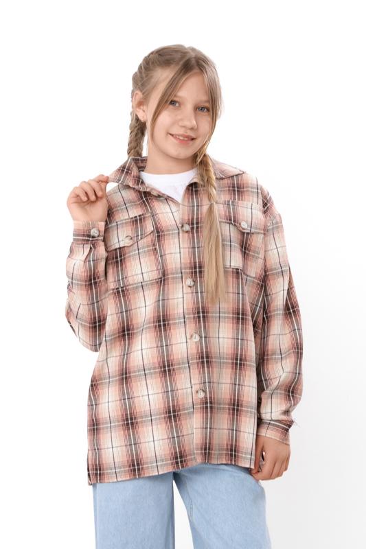 Kids Unisex Checkered Shirt In Plaid Pattern, Demi-season 6417-090 HC