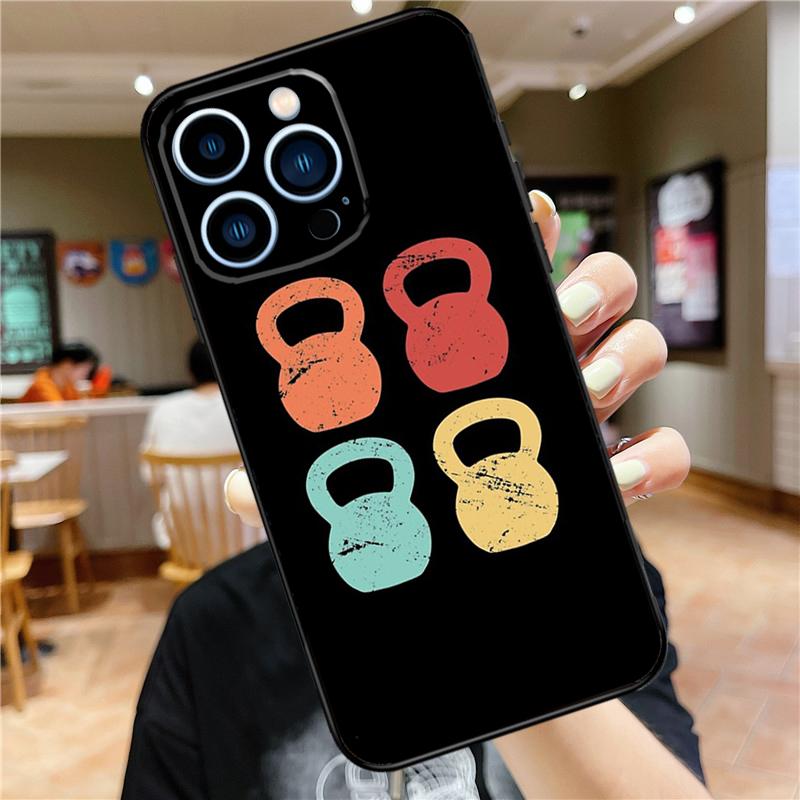 Bodybuilding Gym Fitness Case For iPhone 16 15 11 12 13 14 Pro Max XS XR X 7 8 Plus 12 13 Mini Soft Cover