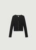 Thebarnnet Ravioli Lace-Trim Button-Up Top_Black
