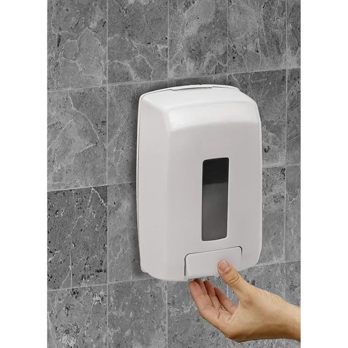 Distributeur de savon et gel - LACOR - Blanco - 1,1 L - ABS/SAN - Fixation murale